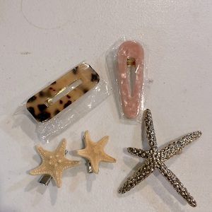 Starfish hair clips